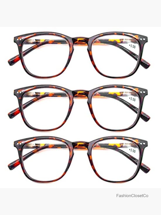 3 Pack Reading Glasses Women Men Oval Readers Spring Hinge main image 7